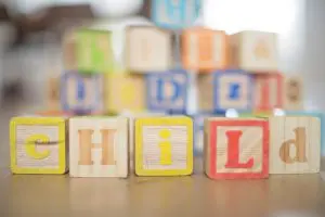 spelling blocks for a preschool class