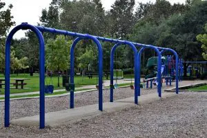 swings in a preschool playground