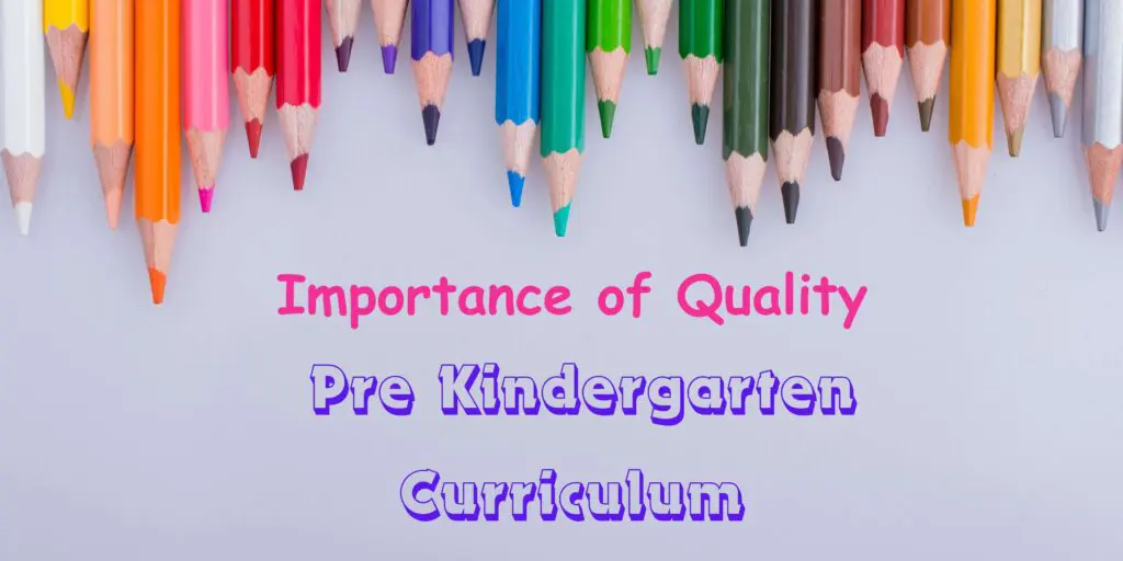 pre kindergarten curriculum