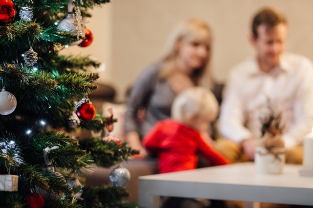 a family during the Christmas holiday